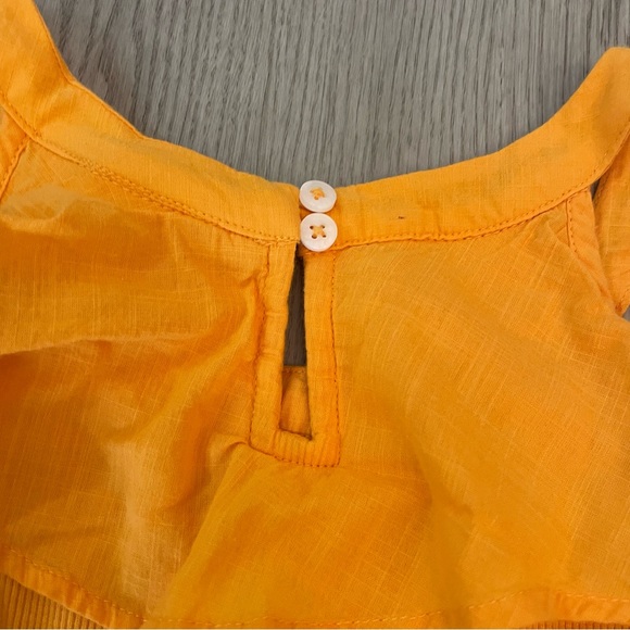 Maeve Anthropologie Mango Orange Ribbed Ruffle Tank Top - Picture 9 of 11